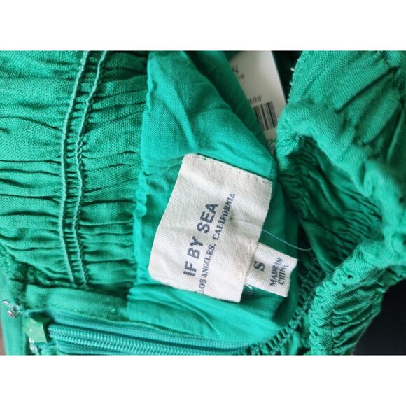 Anthropologie If By Sea Smocked Square-Neck Jumpsuit | Size S - Picture 9 of 10